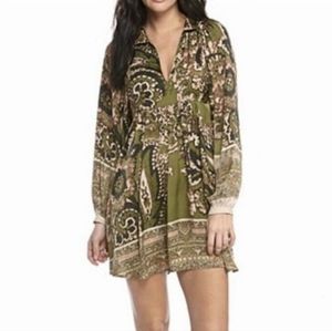❤️ FREE PEOPLE SAY YOU LOVE ME SATIN BOHO MINI DRESS, XS